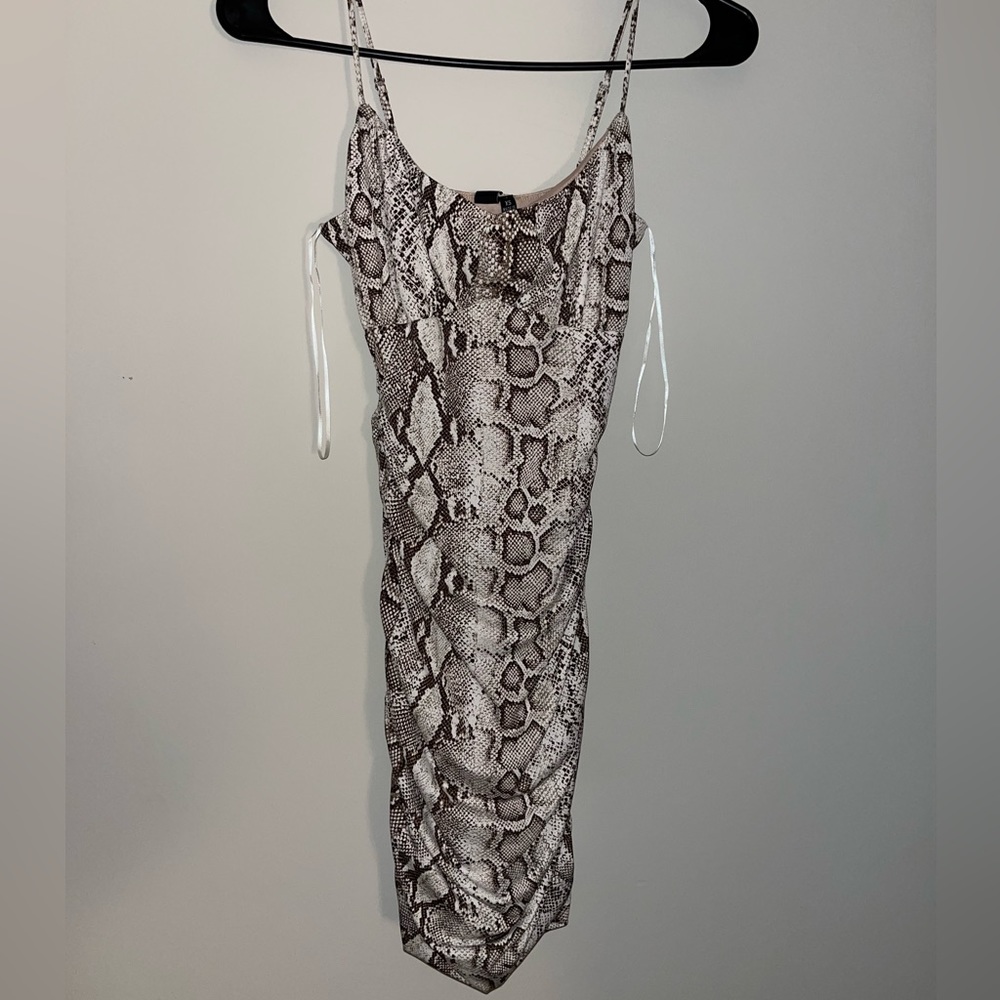 Fitted snakeskin dress